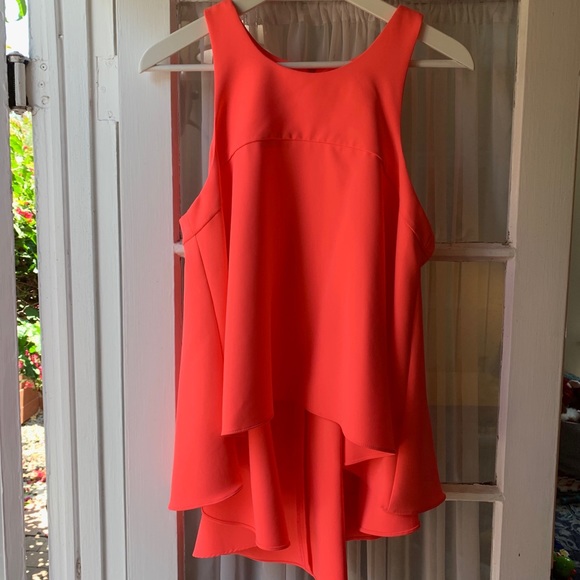 Milly- Neon Pink High-Low Flowy Top - Picture 1 of 7